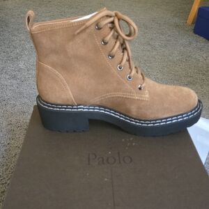 Linea Paolo Women's Brown Lace-Up Boots